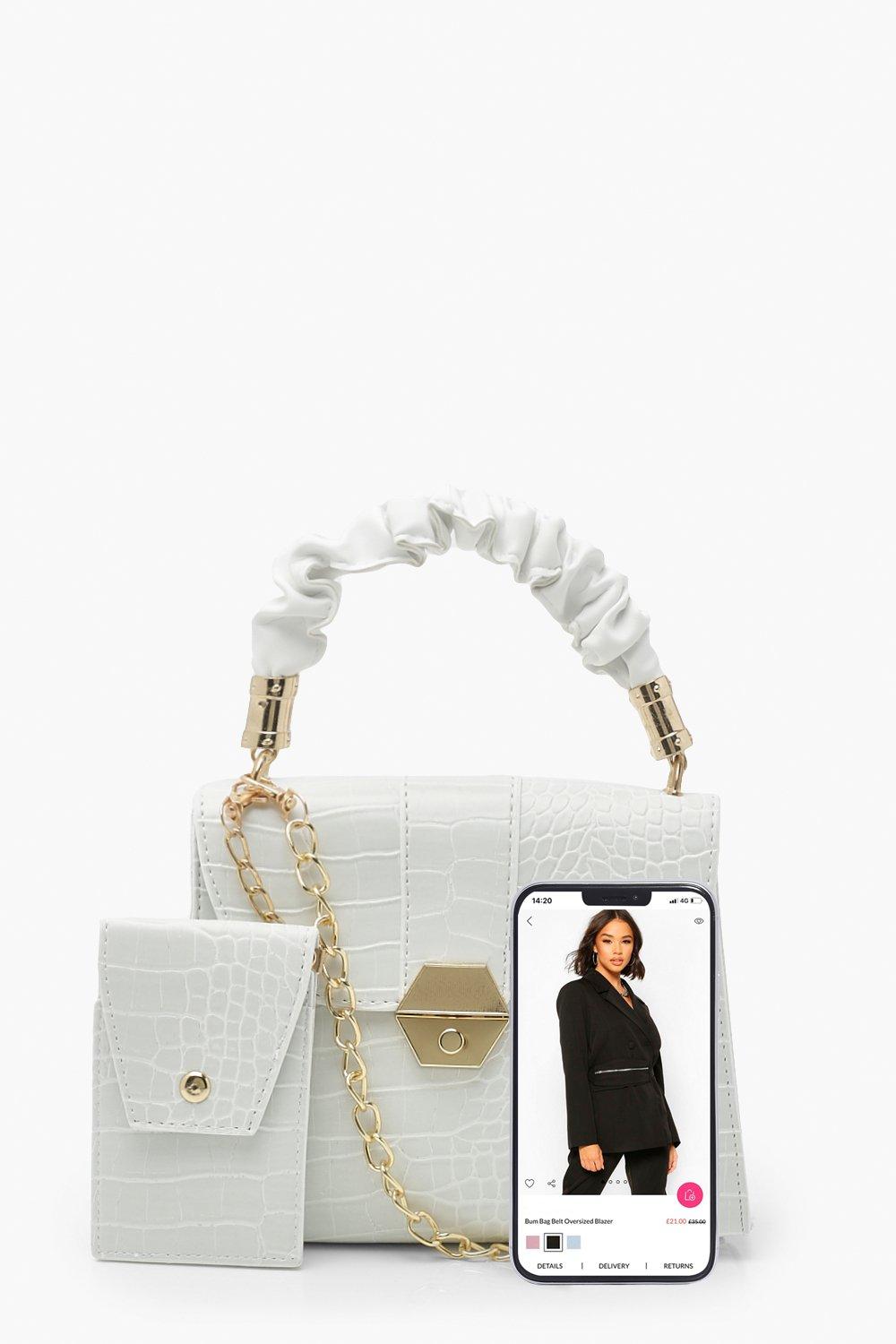 Pieces PCCELINA CROSSBODY - Handbag - off-white 