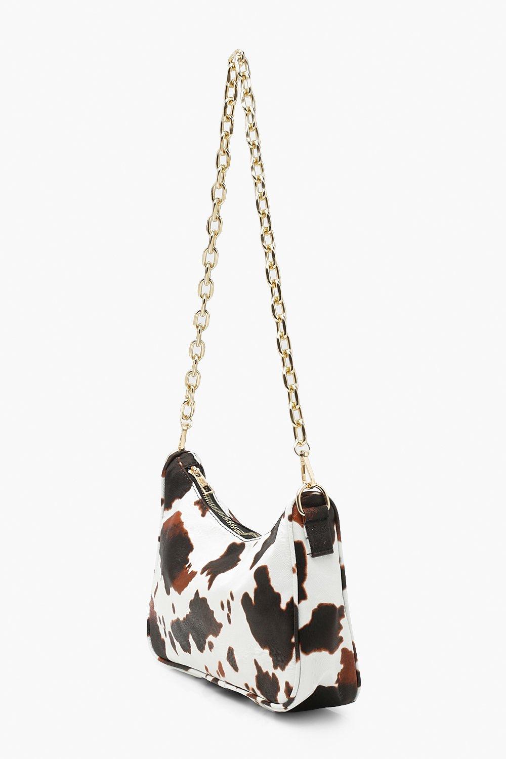 Cow print satchel bag hotsell