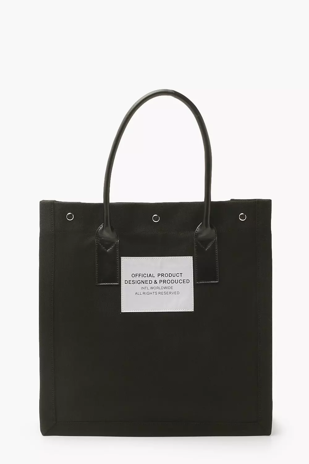 Boohoo black tote discount bag