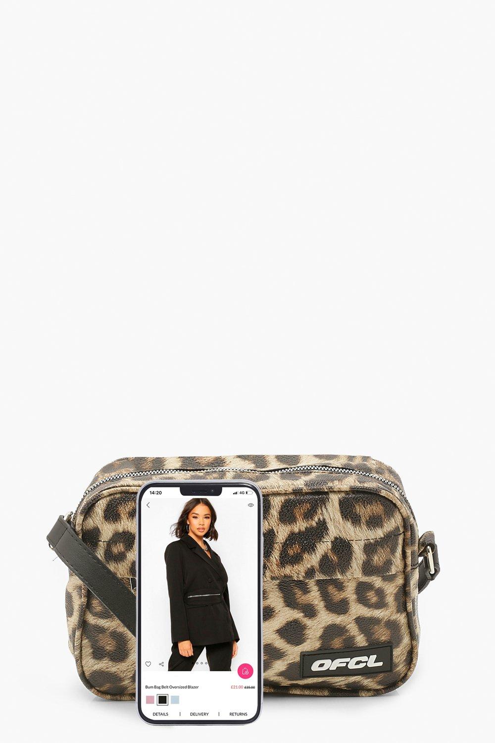 Ofcl Leopard Print Cross Body Bag