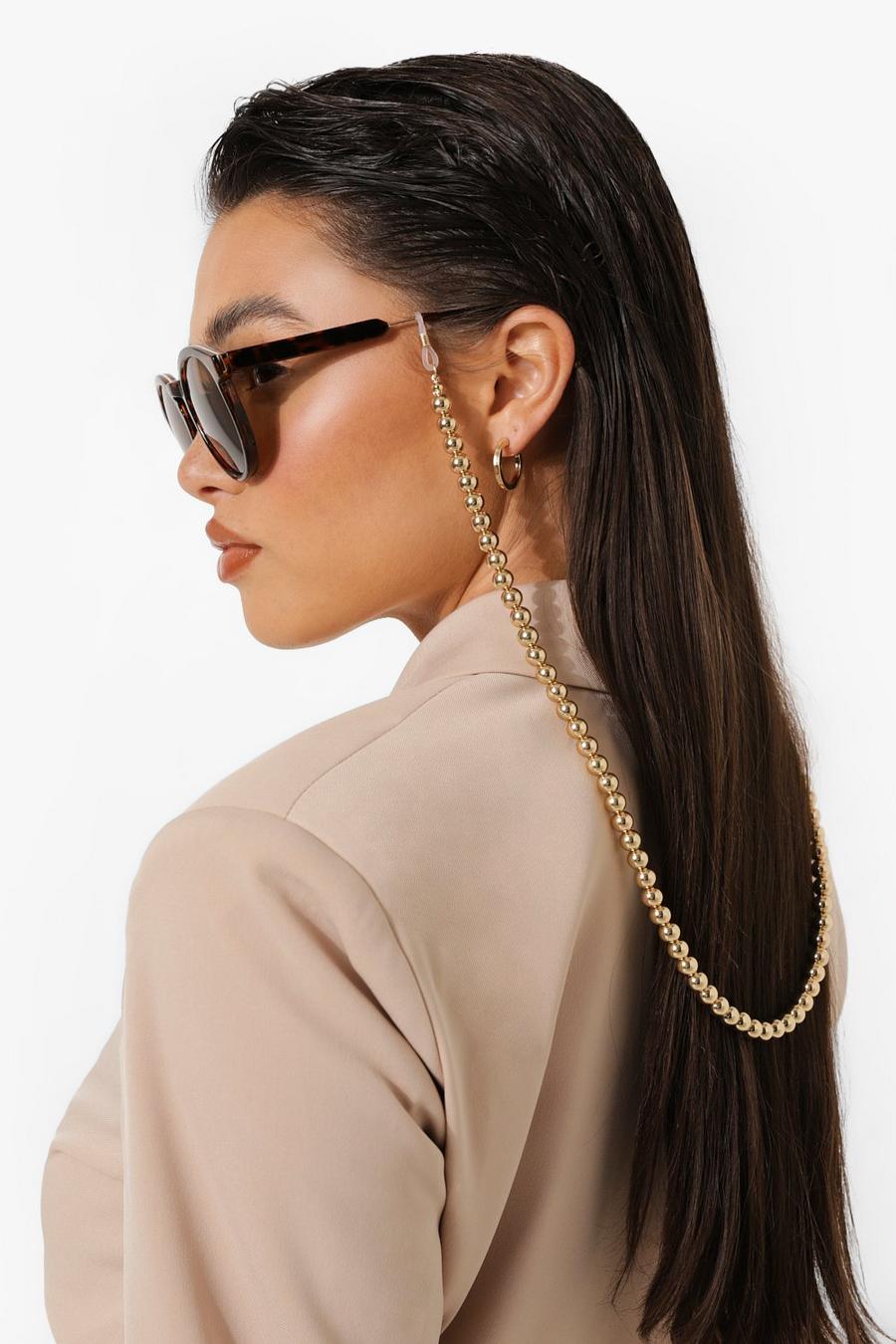 Gold Beaded Sunglasses Chain image number 1