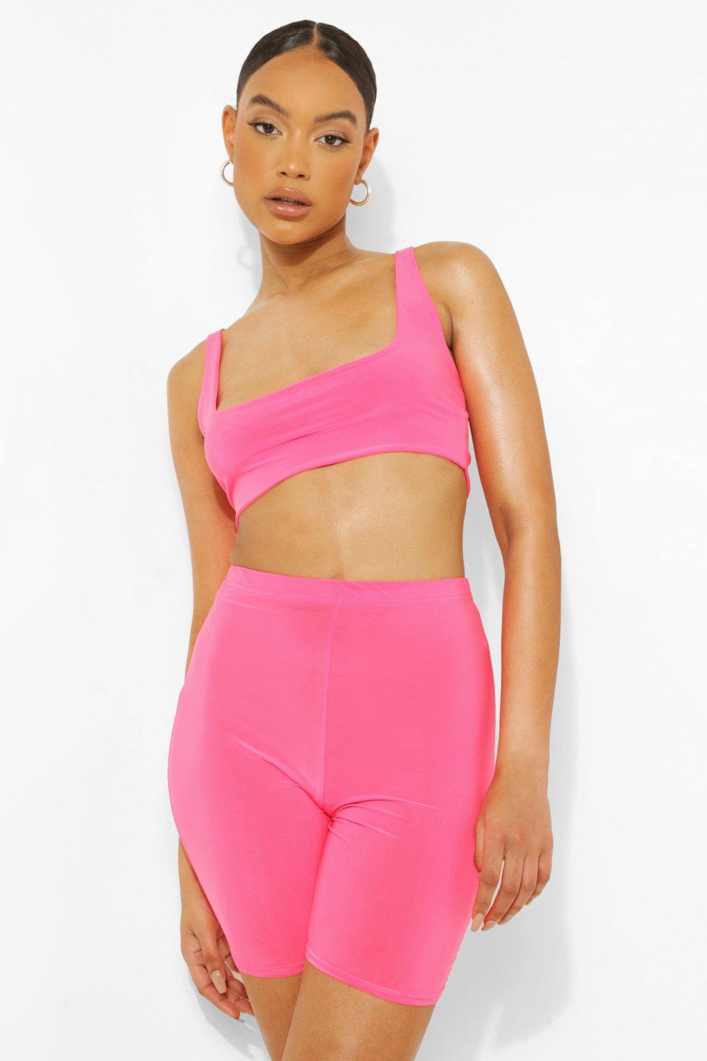 Boohoo neon crop top on sale