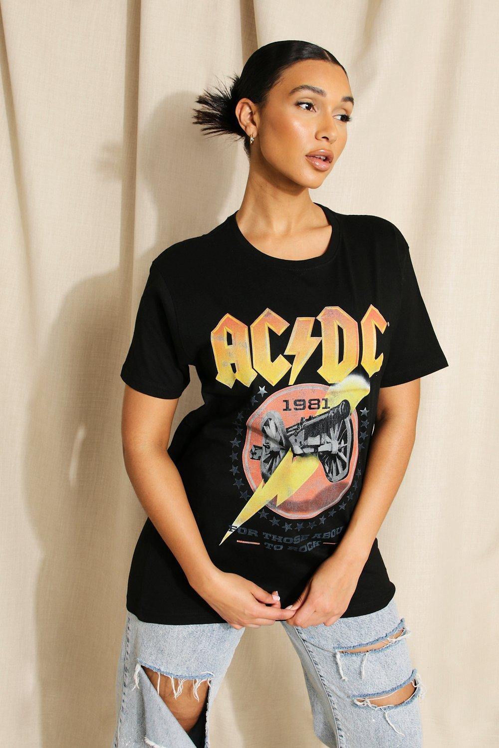 Ac dc camiseta online mujer