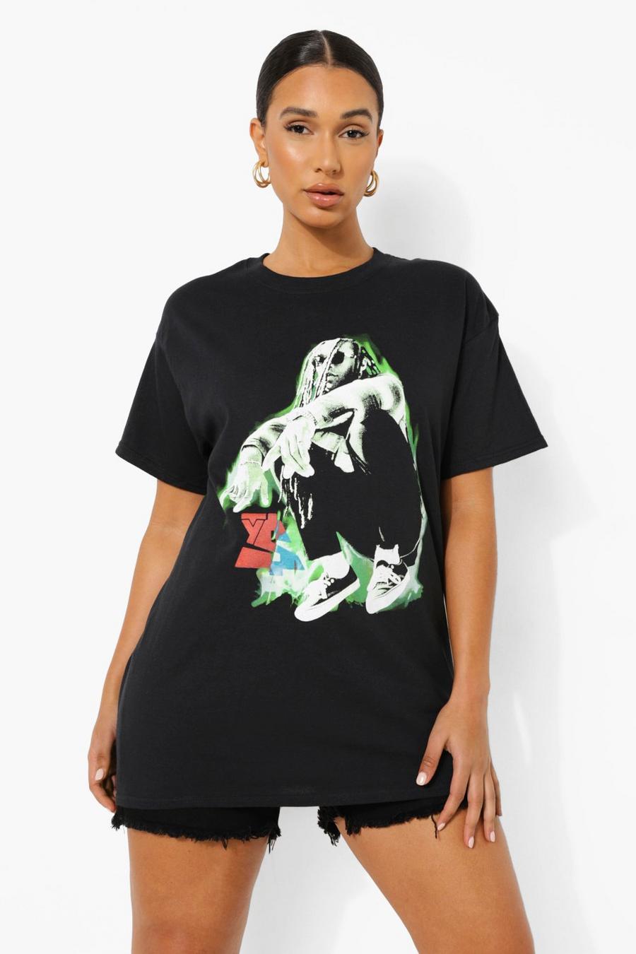 Black Ty Dolla Sign Oversized Band T-shirt image number 1