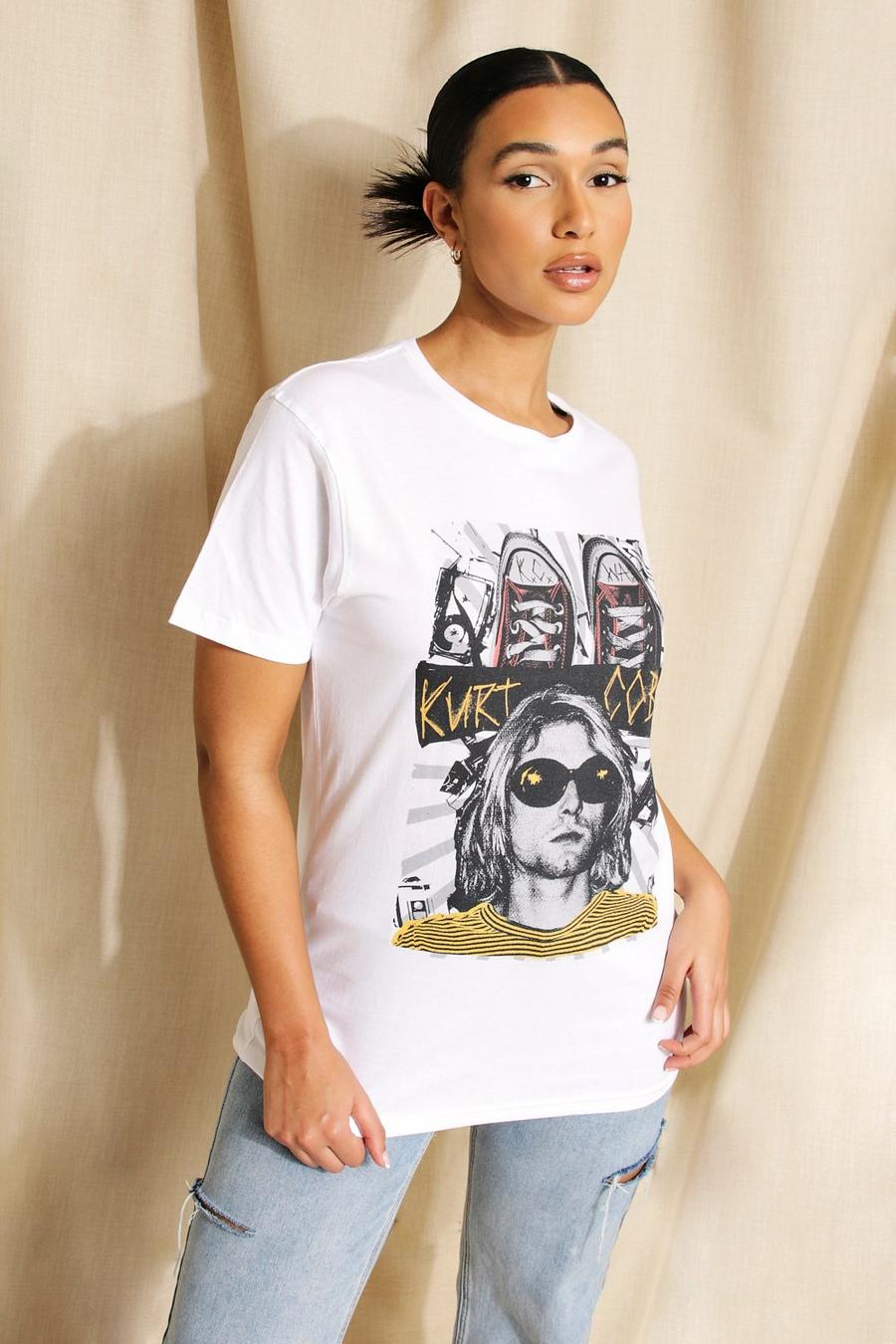 Oversize T-Shirt mit Kurt Cobain Print, White image number 1