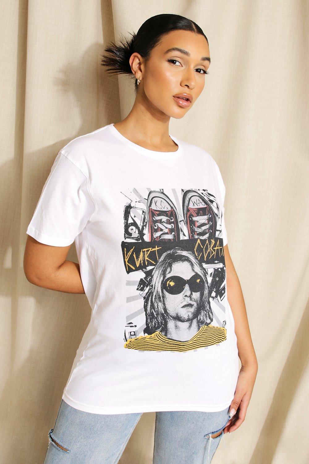 Kurt cobain t outlet shirt women's