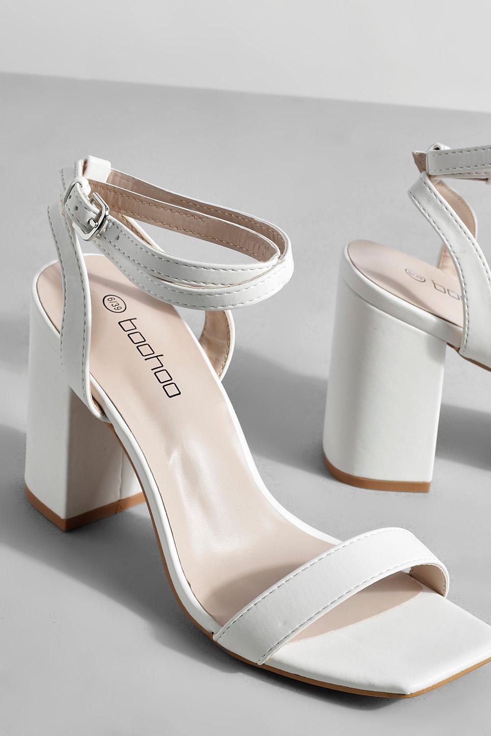 Boohoo silver hotsell block heels