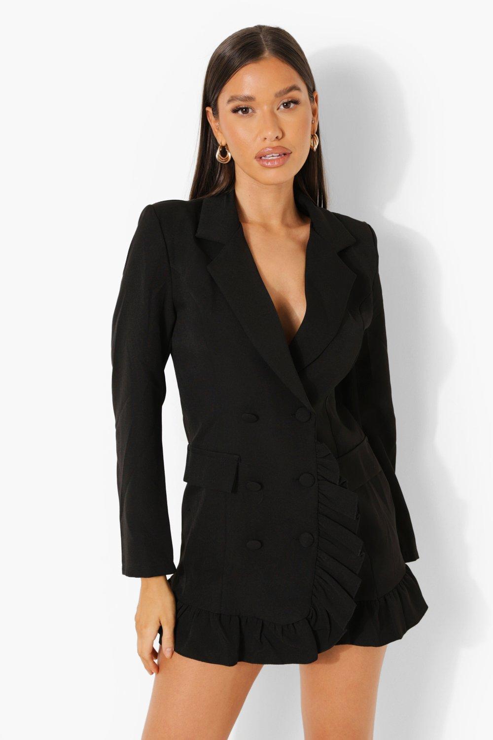 Robe noire croisée discount devant