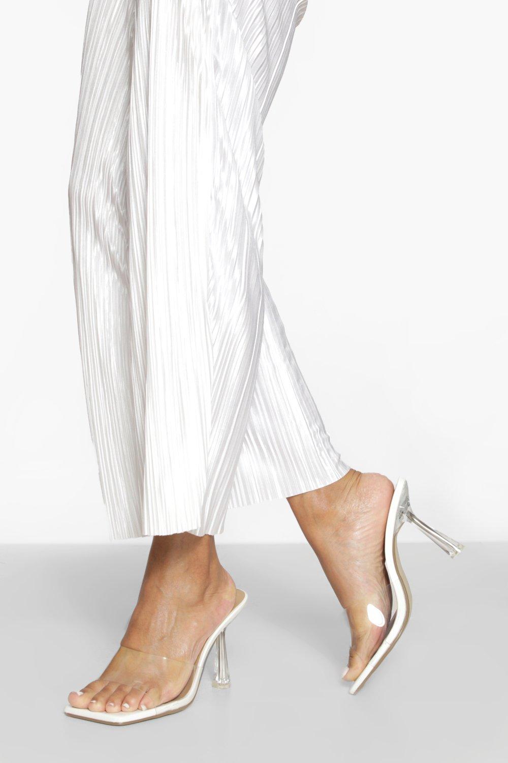 Clear pointy best sale toe mules