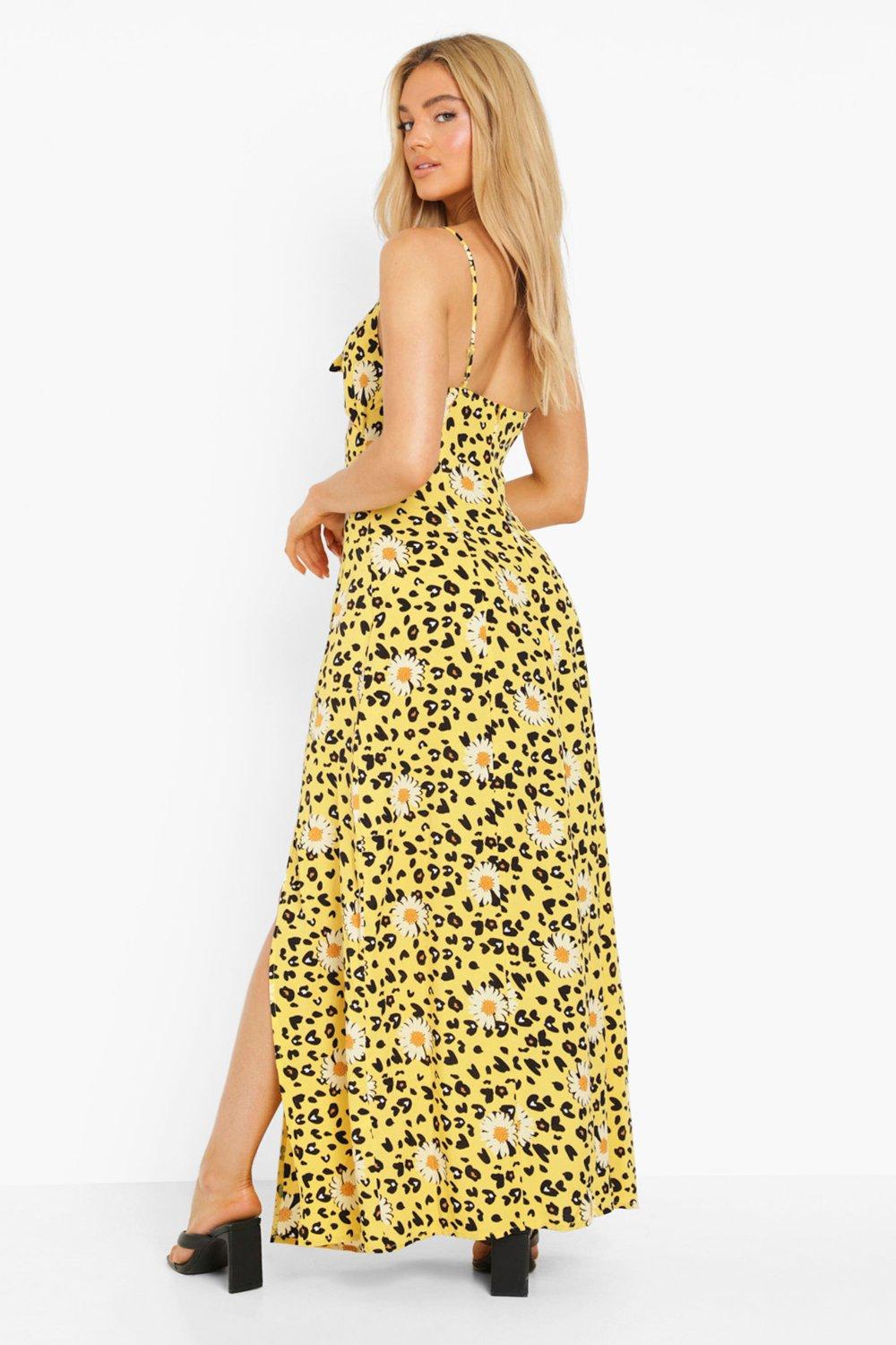 Yellow daisy print on sale dress