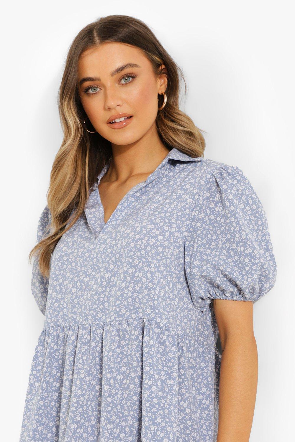 Peter pan collar shop dress boohoo