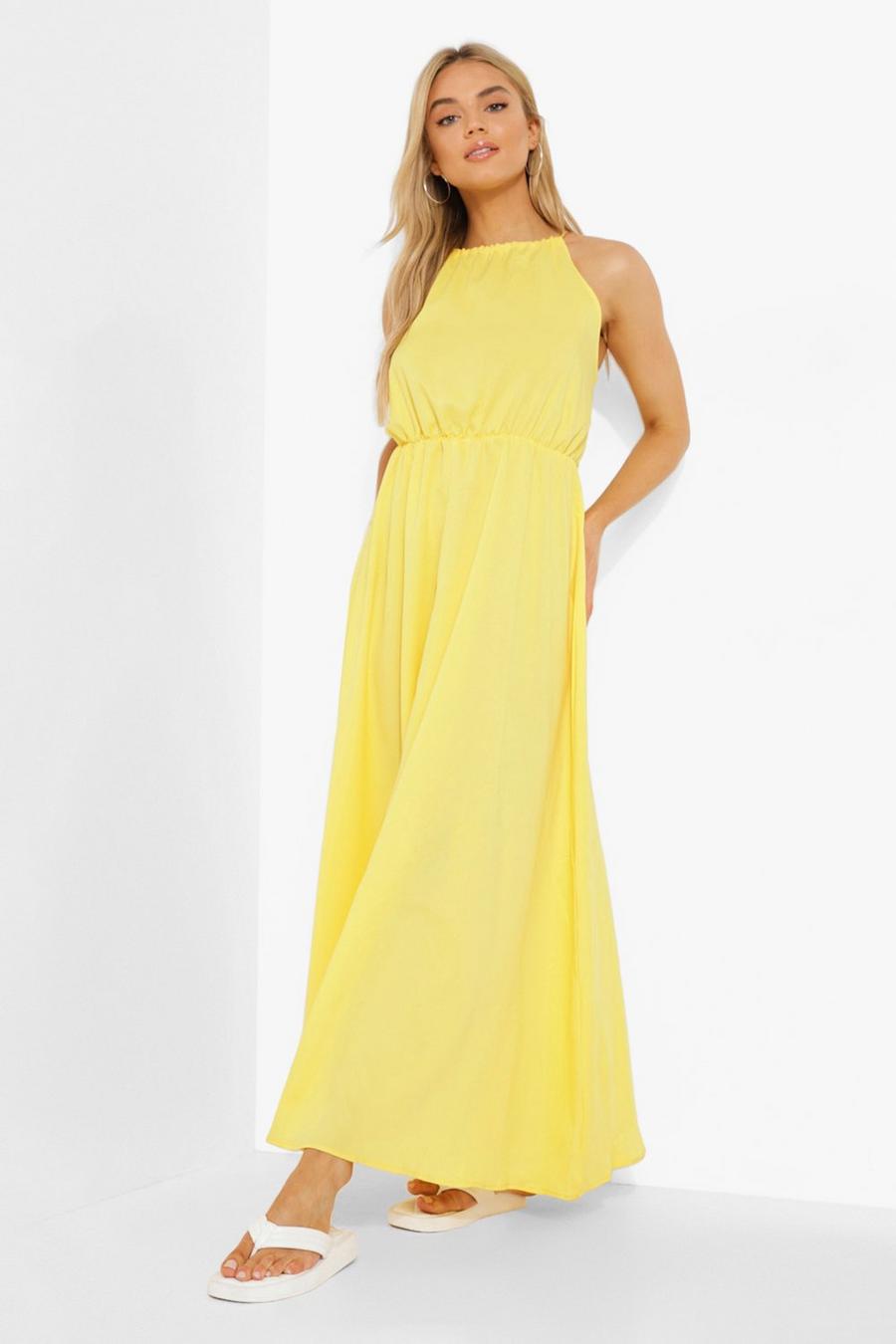 Robe longue à dos nageur, Yellow image number 1