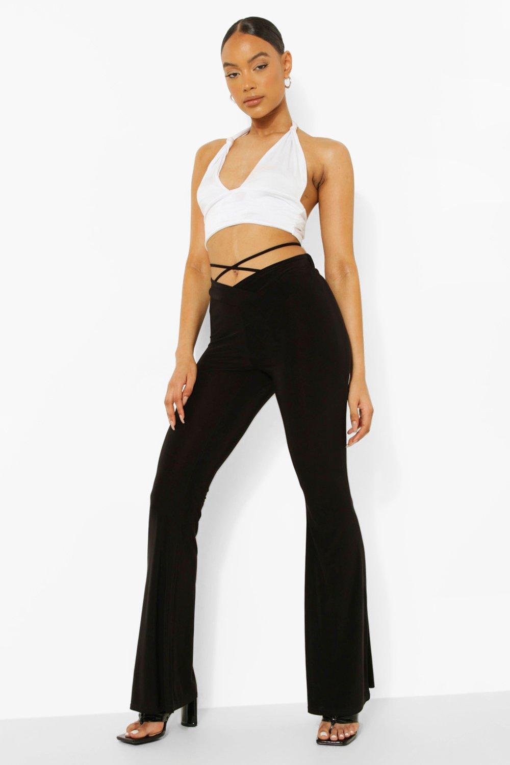 tie flare pants