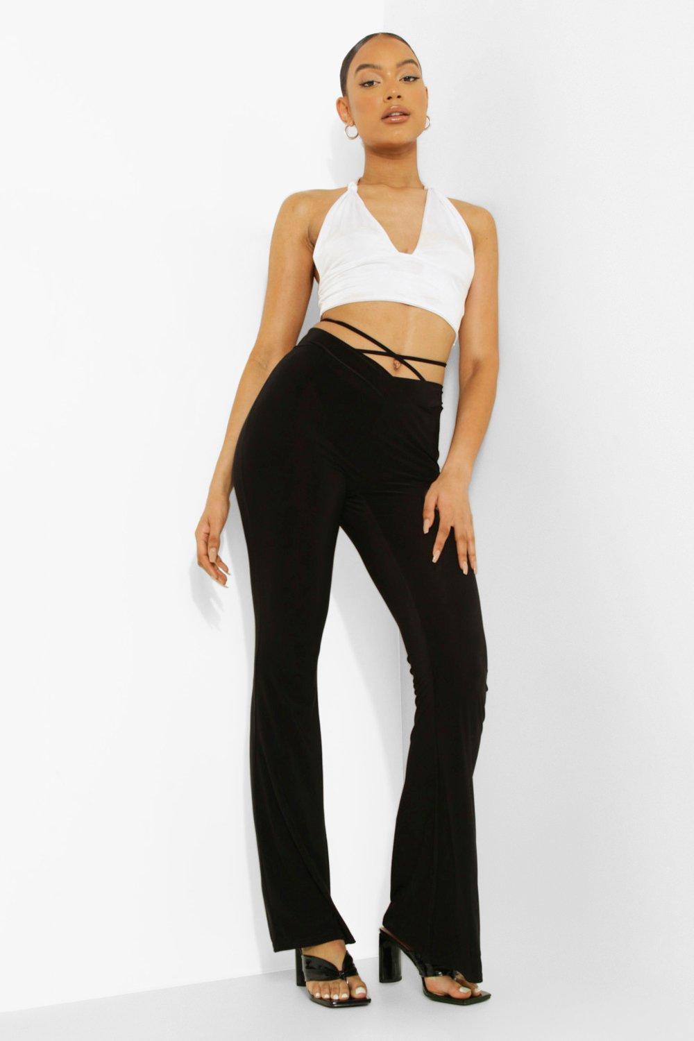 tie flare pants