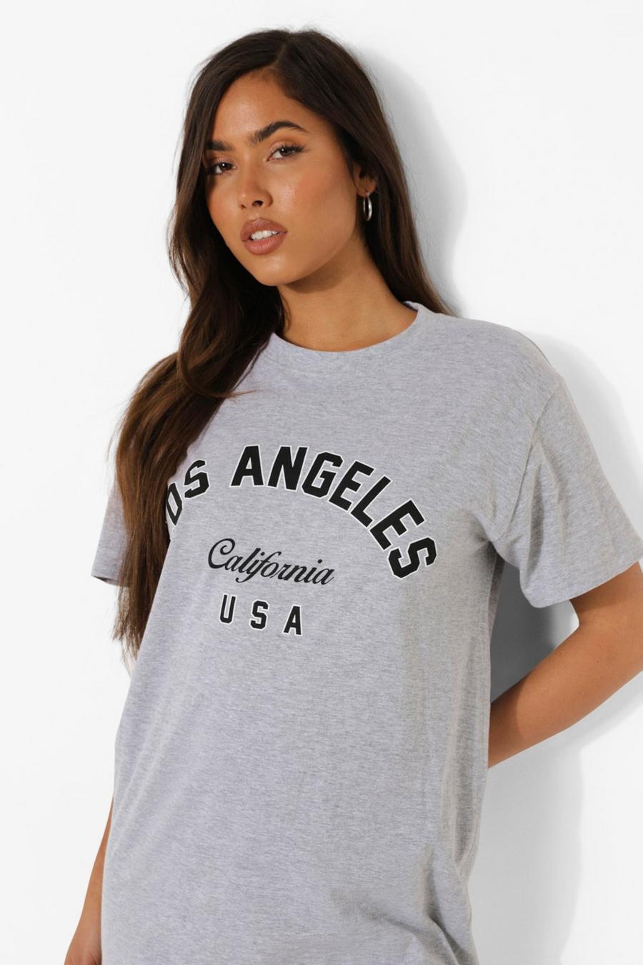 T-Shirt mit California-Print, Grau meliert image number 1