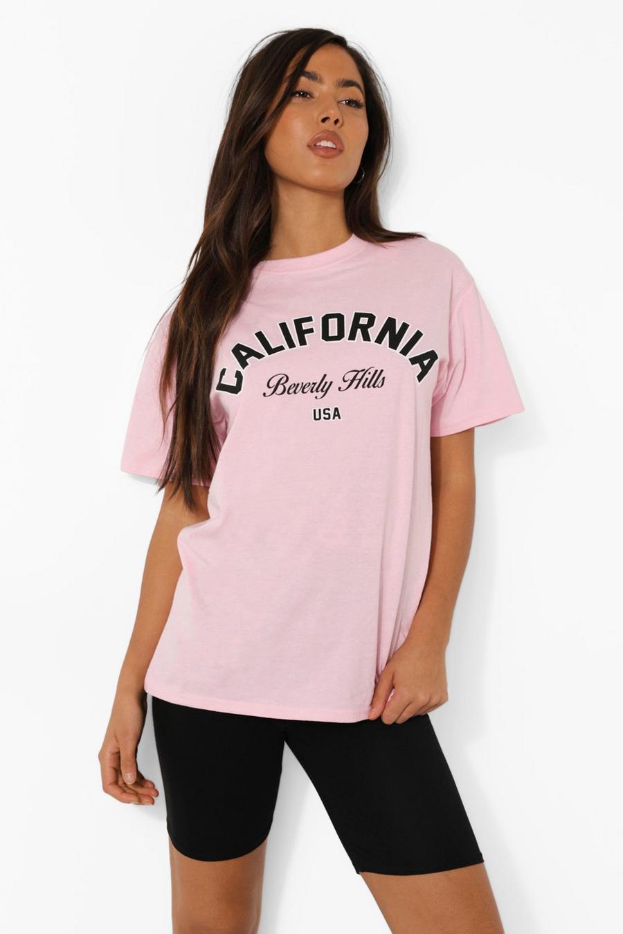 T-Shirt mit California-Print  , Hellpink image number 1