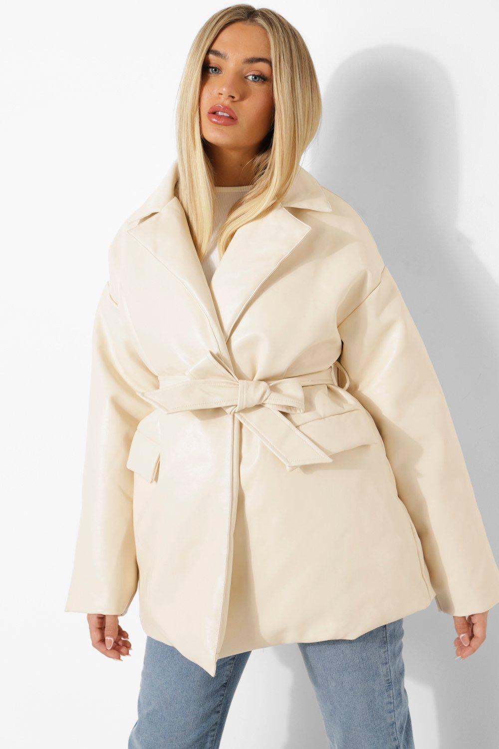 padded wrap coat