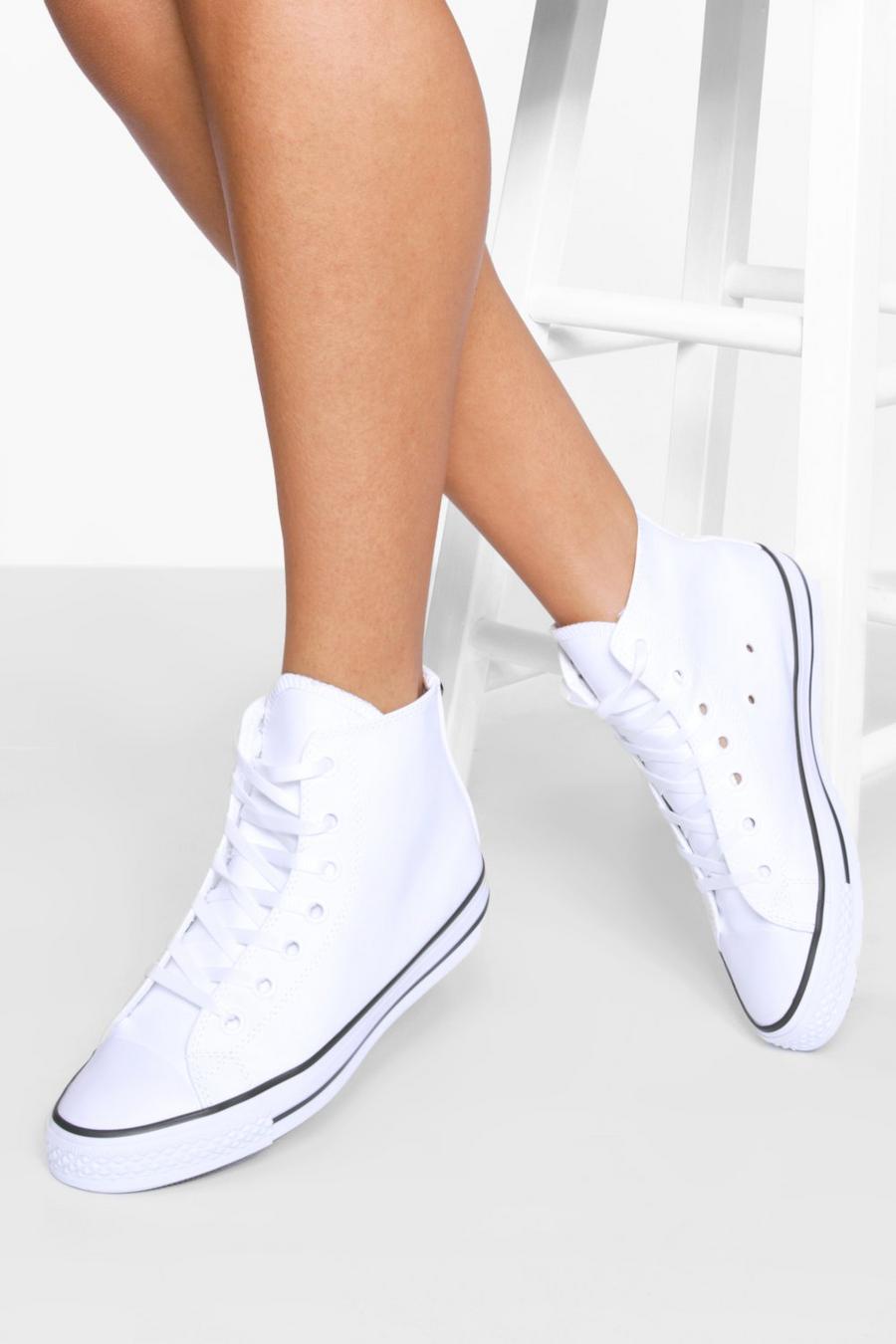 White All Over Pu High Tops image number 1