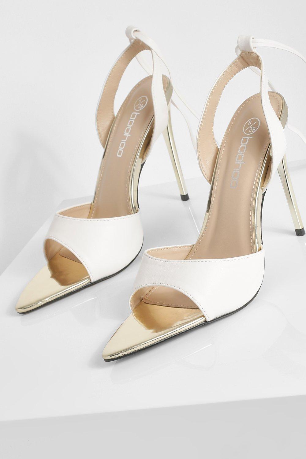 Gold court shoes hot sale wide fit