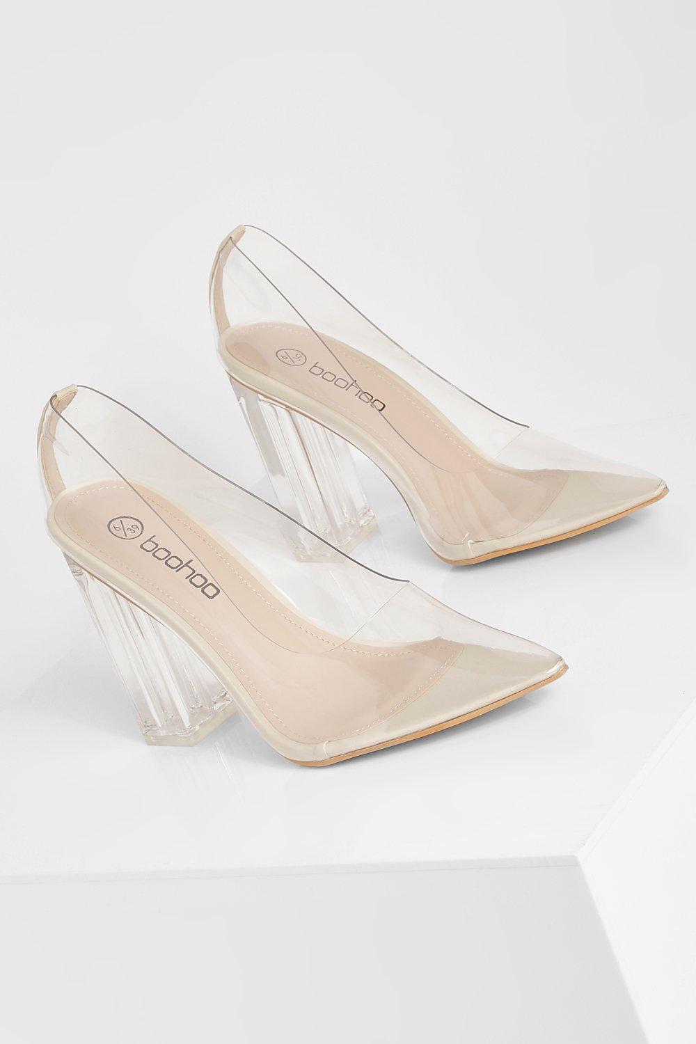 Wide width cheap clear shoes