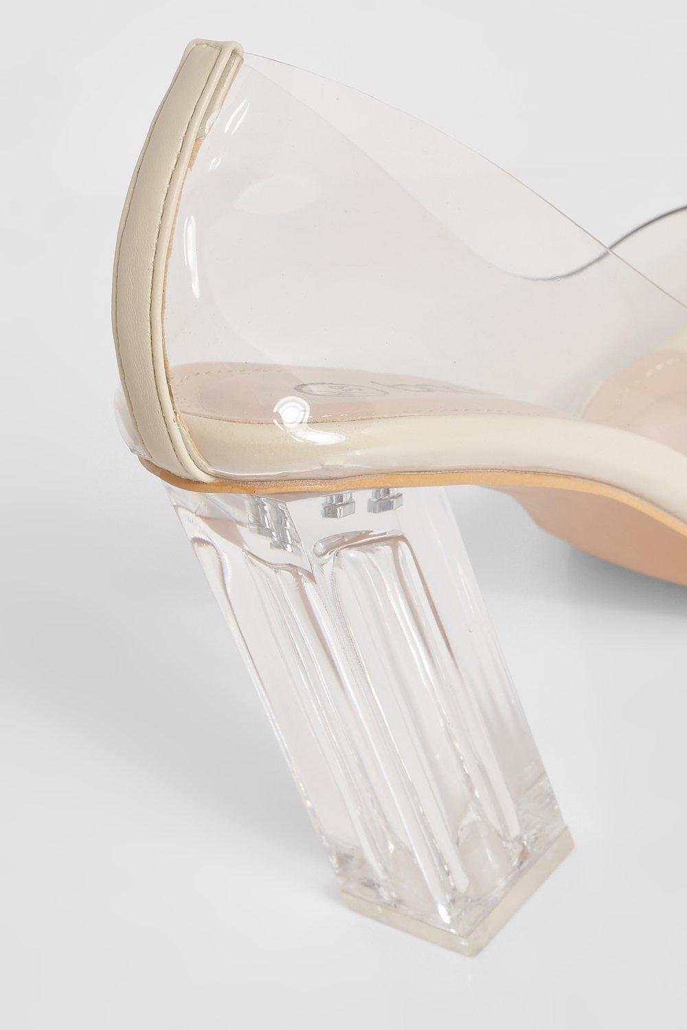 Wide Fit Clear Court Heels