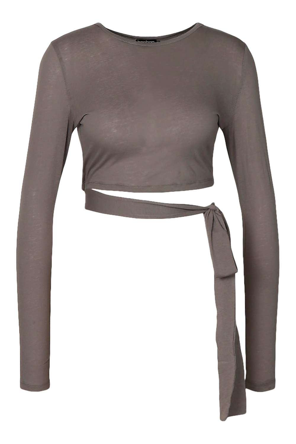 Yoga Wrap Crop Top With Peached Finish