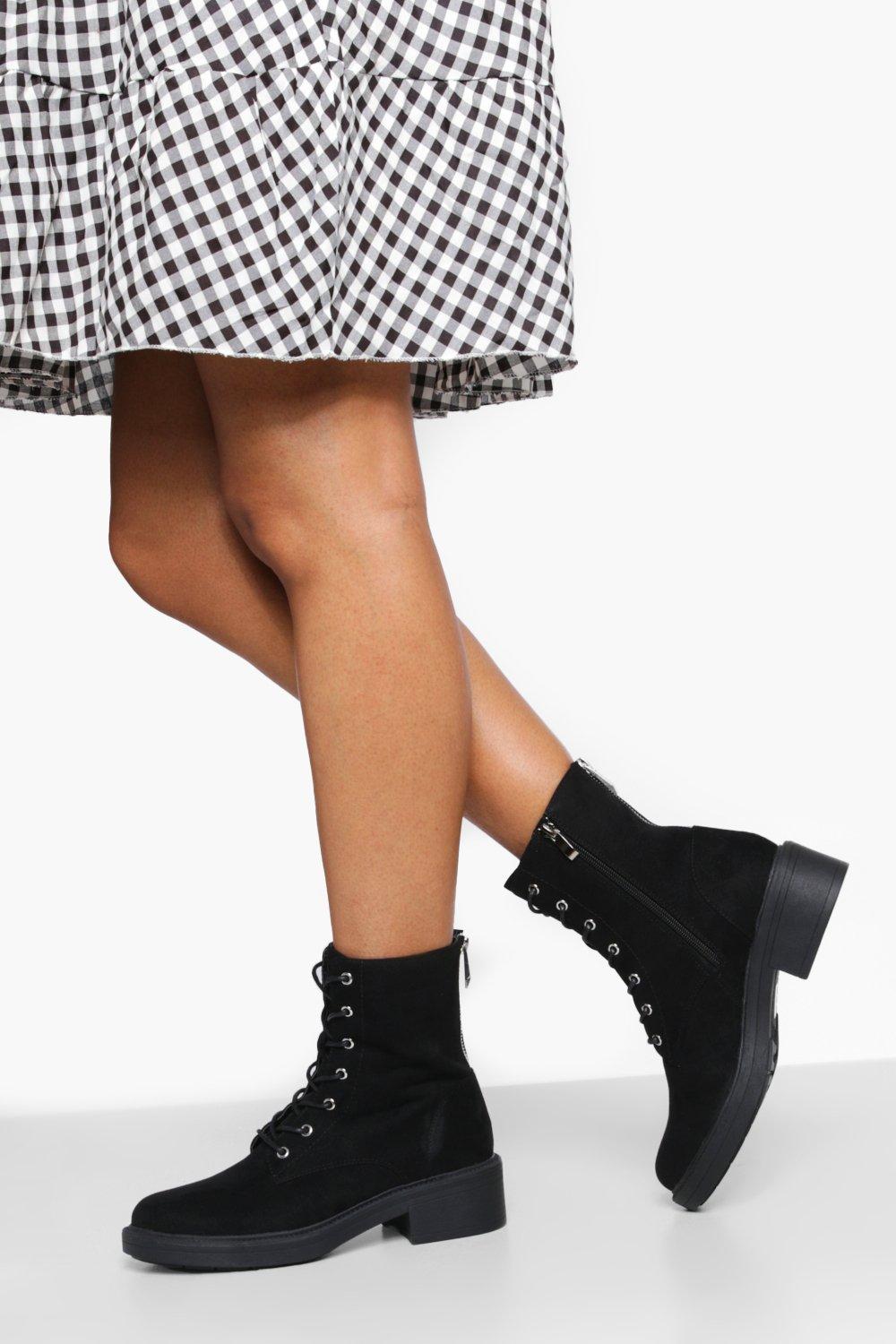 Boohoo combat hot sale boots