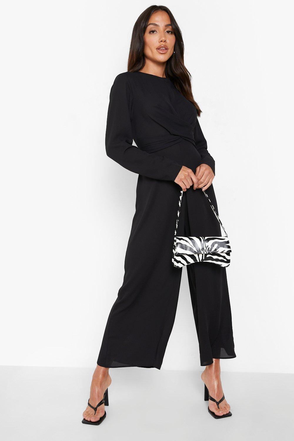 Maternity Tie Waist Ruffle Culotte Jumpsuit