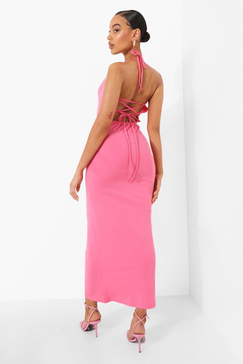 Vestido Maxi De Tirantes Con Nudo En La Espalda Y Escote Holgado |  