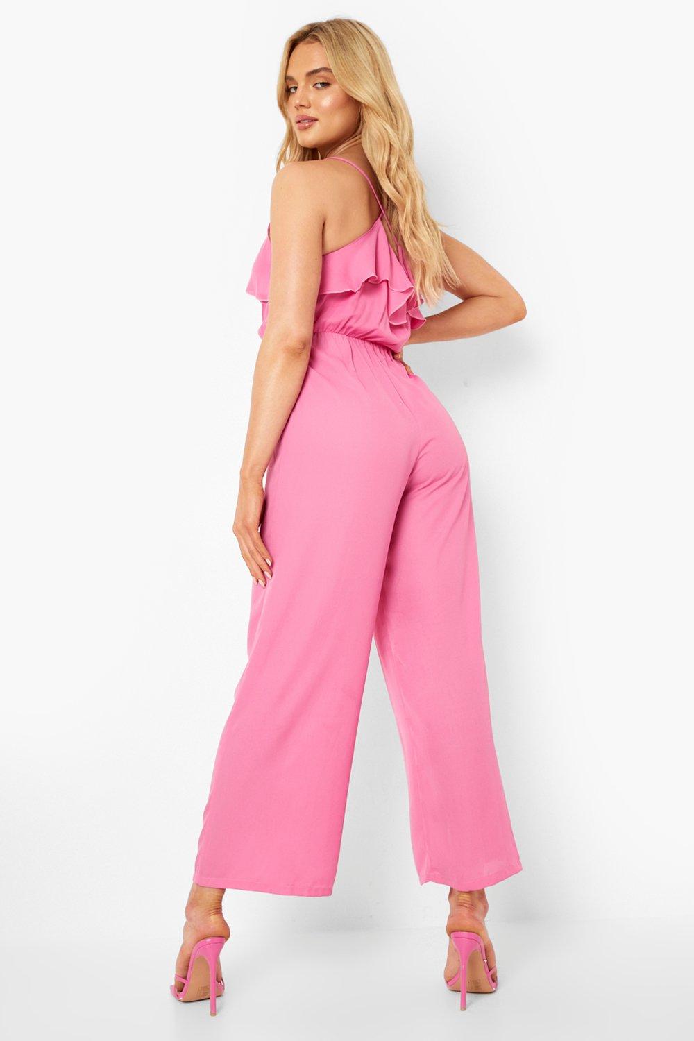 ASOS Ruffle Jumpsuit with Culotte Leg