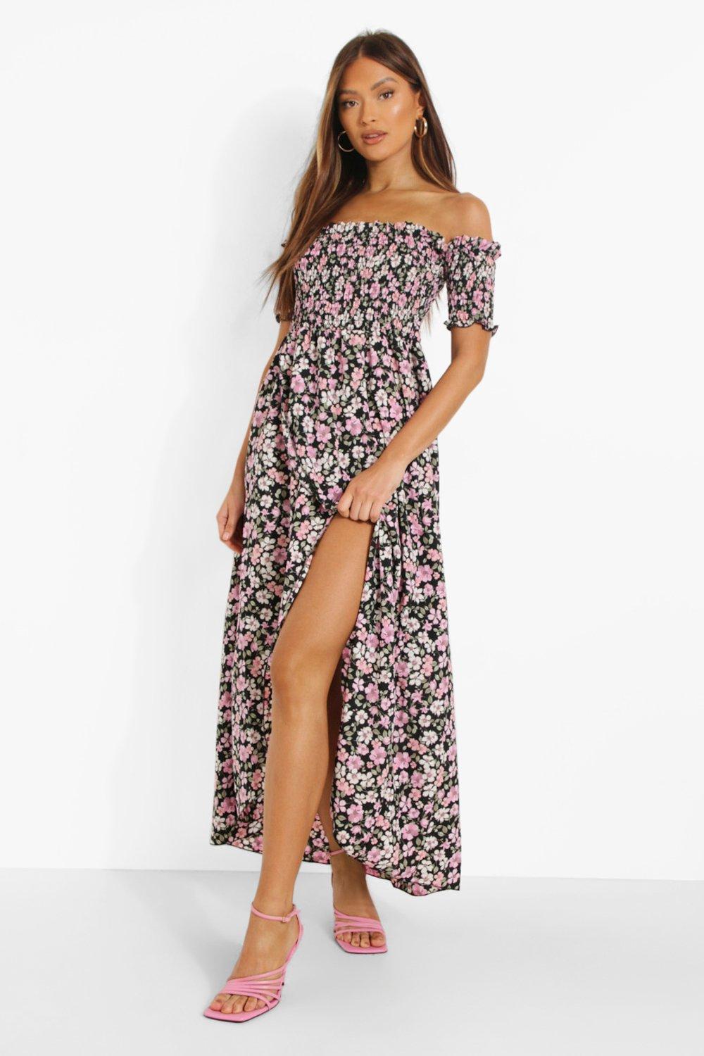 ditsy floral bardot dress