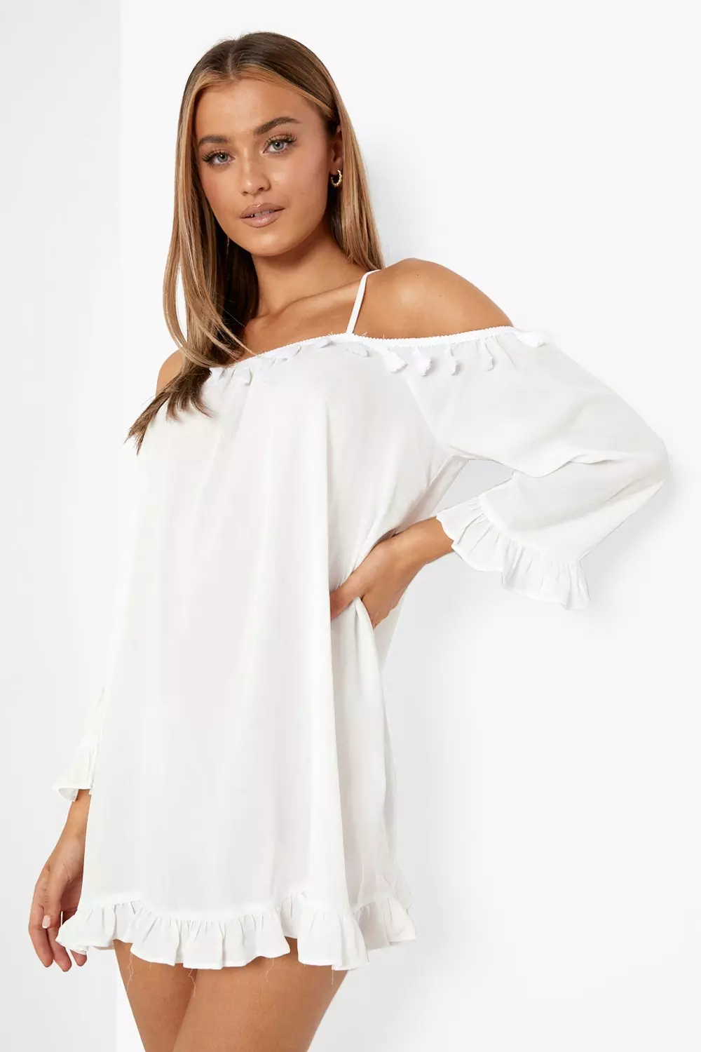 Cold shoulder sale swing dress