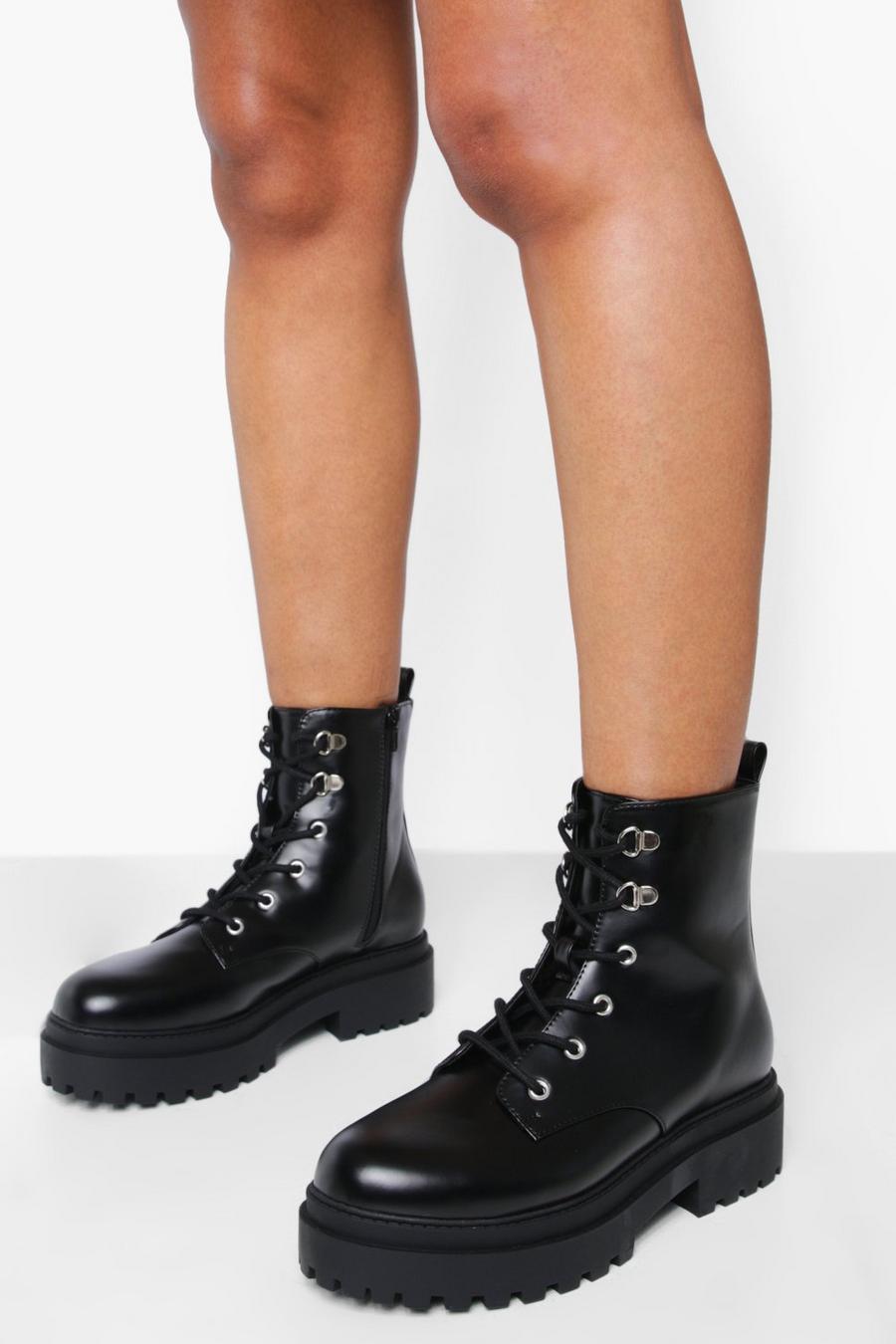 Chaussures de randonnée à œillets contrastants, Black noir