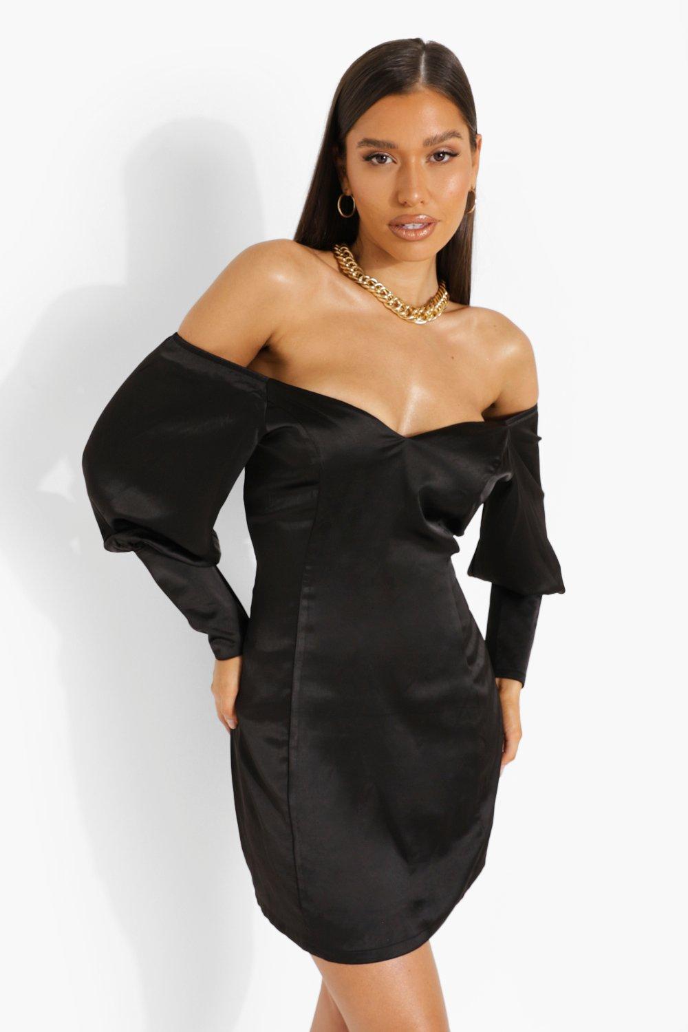 Puff sleeve off shoulder mini online dress