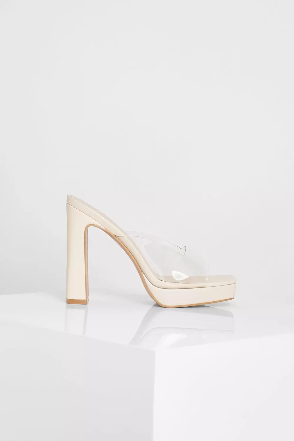 Clear hotsell platform mules