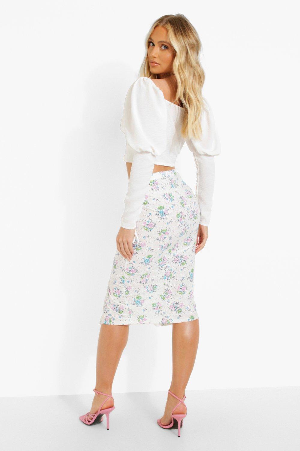 White knot midi skirt hotsell