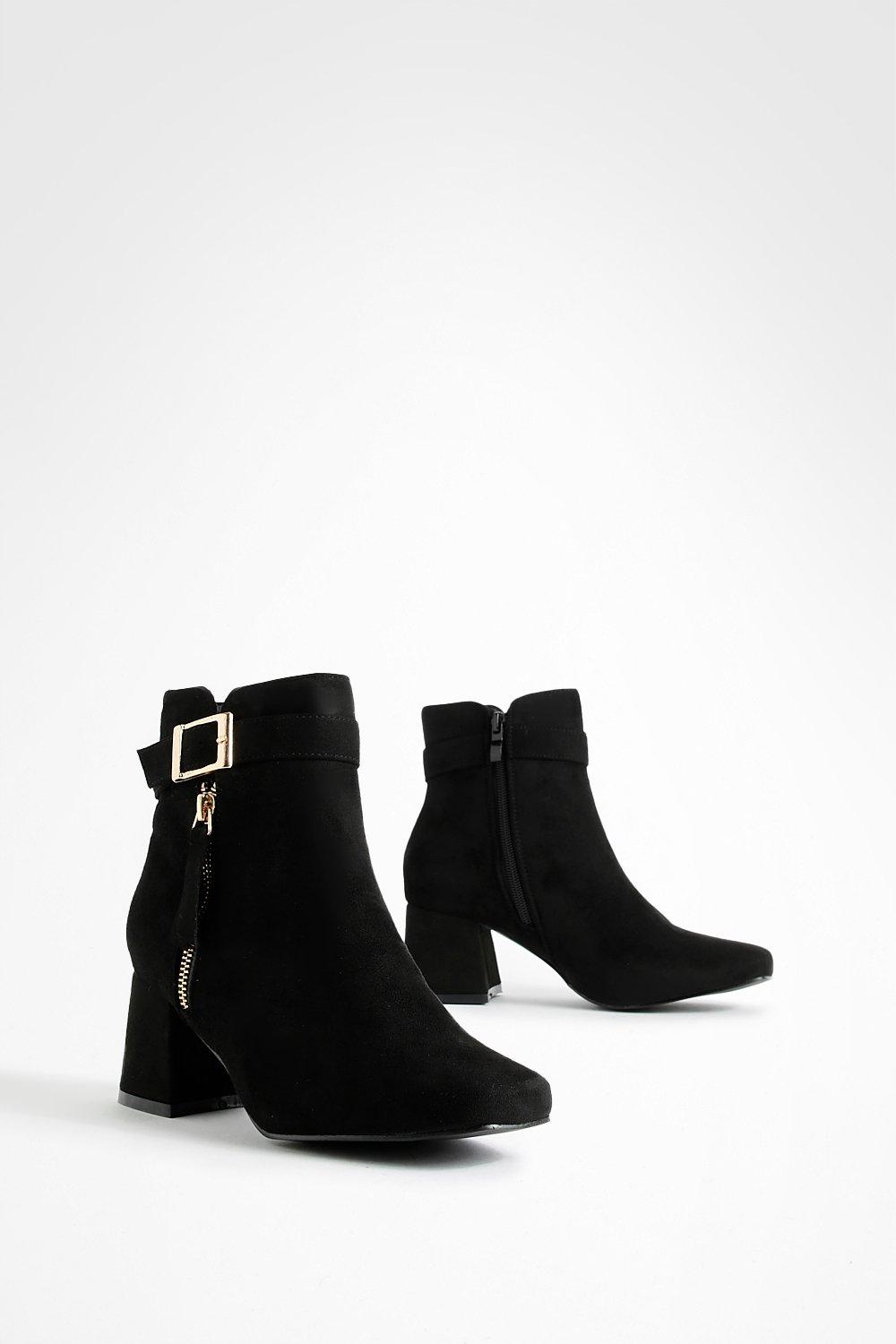 Bottines zipp es talon carr Pointure large boohoo