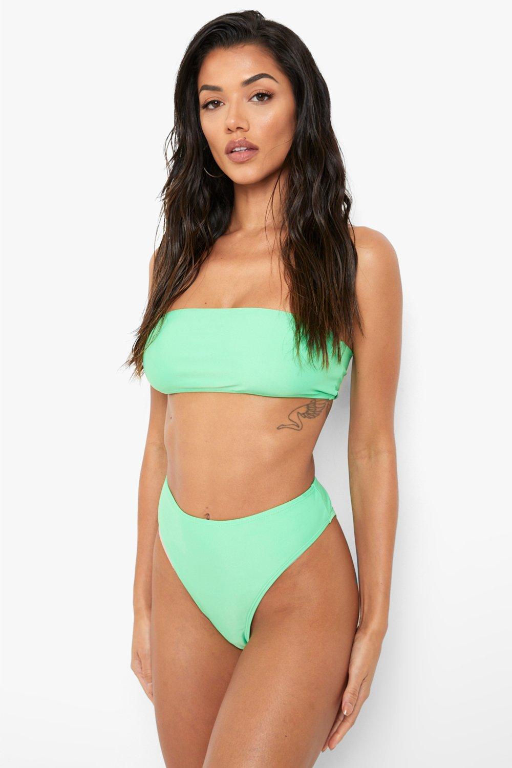 Maillot De Bain Taille Haute échancrée Bas de maillot de bain échancré recyclé taille haute | boohoo