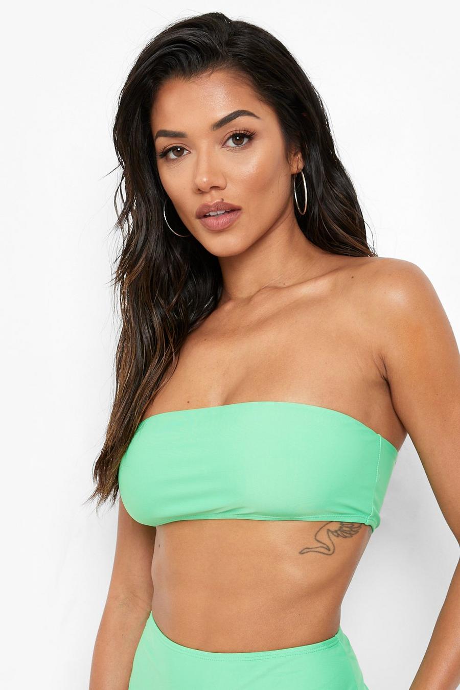 Top bikini a fascia , Green image number 1