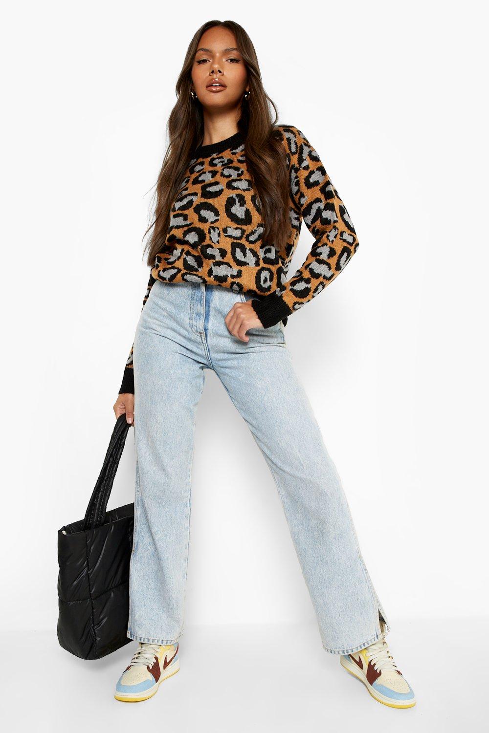 Leopard print jumper womens best sale