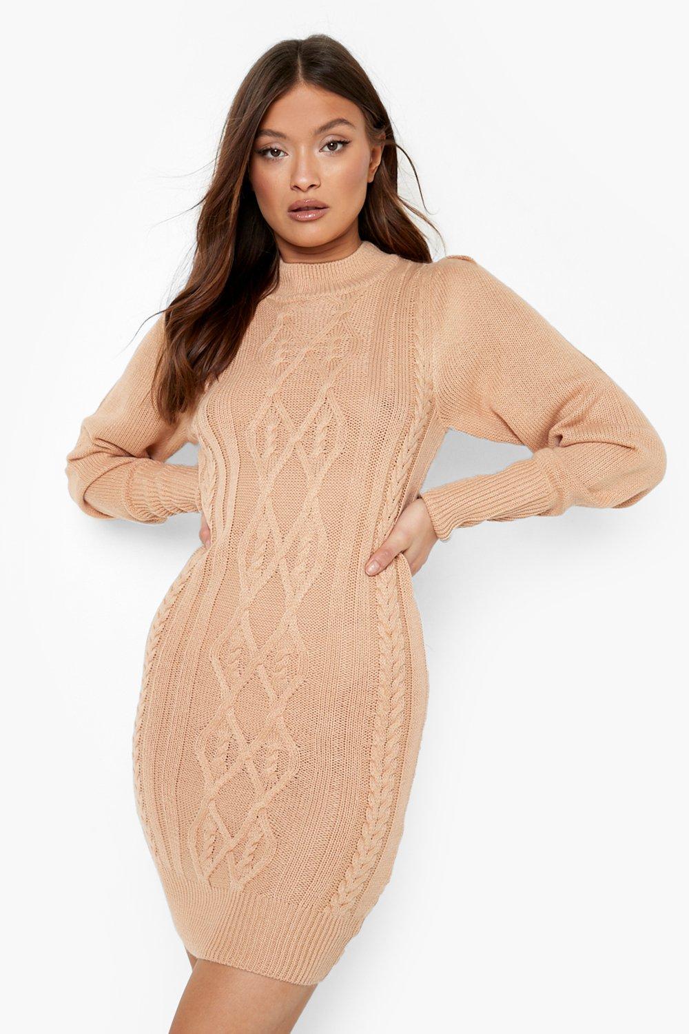 cable knitted dress