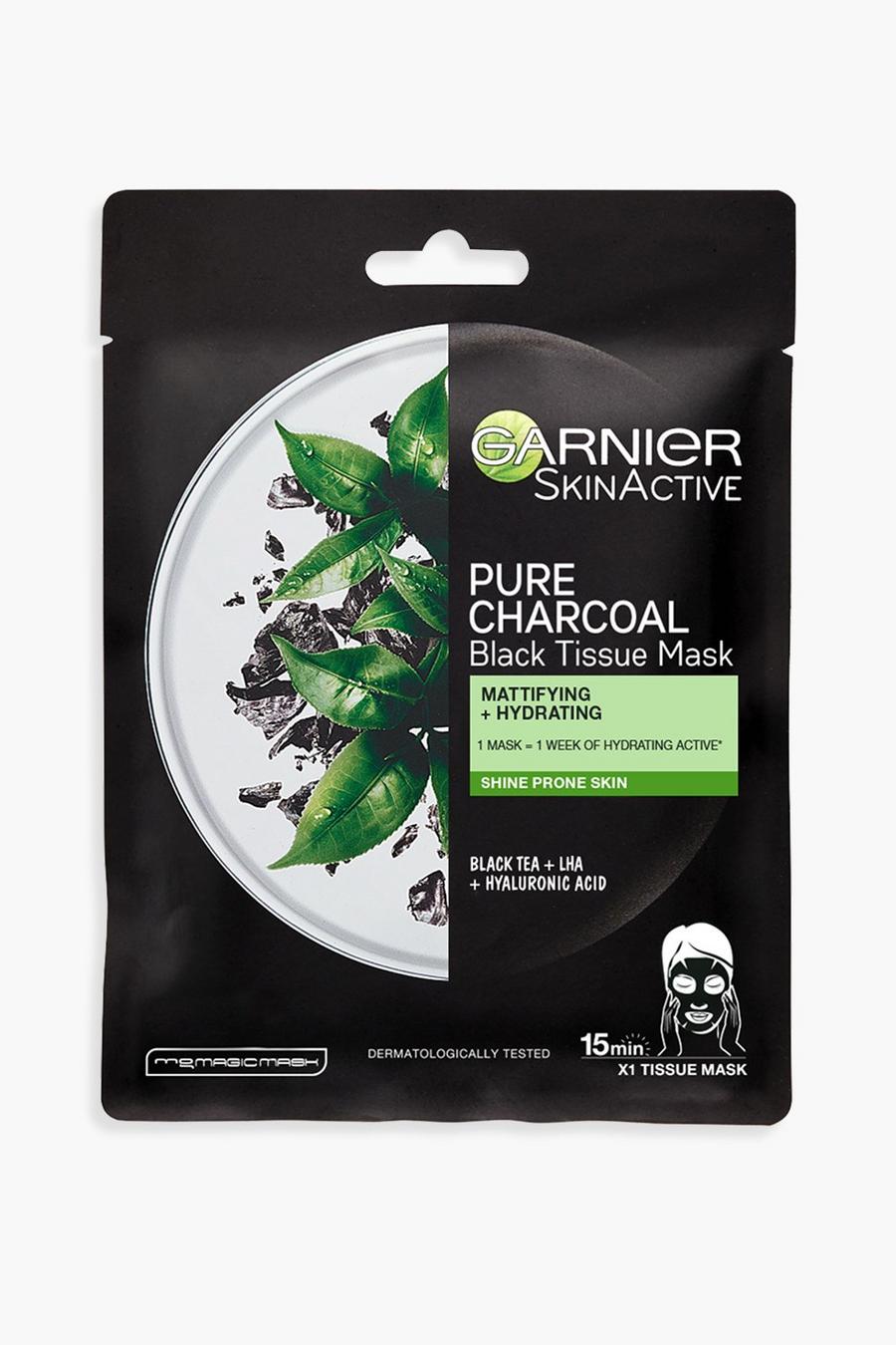 Clear Garnier Pure Charcoal and Black Tea Sheet Mask, 28g image number 1