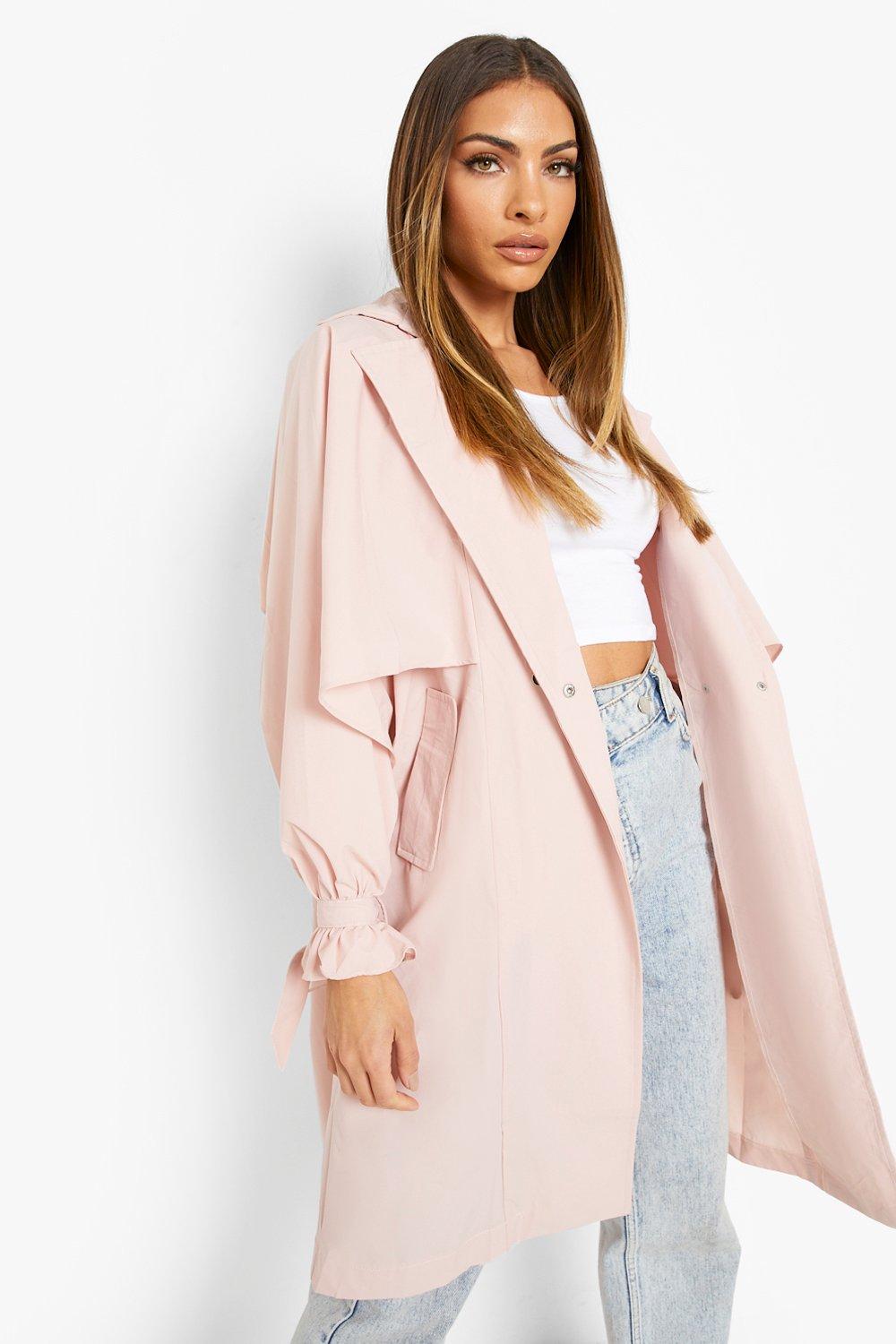 blush trench coat