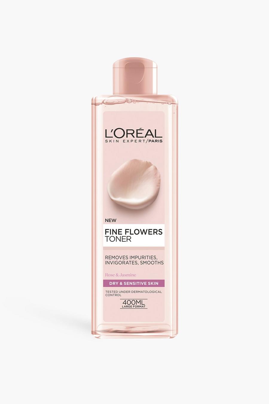 Clear L'Oréal Paris Fine Flowers Cleansing Toner for Normal to Dry Sensitive Skin 400ml image number 1