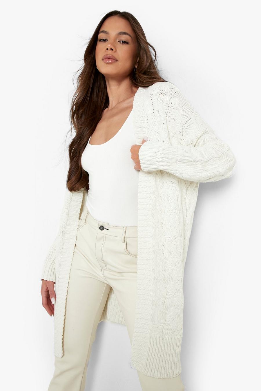 Ivory Edge To Edge Cable Cardigan image number 1