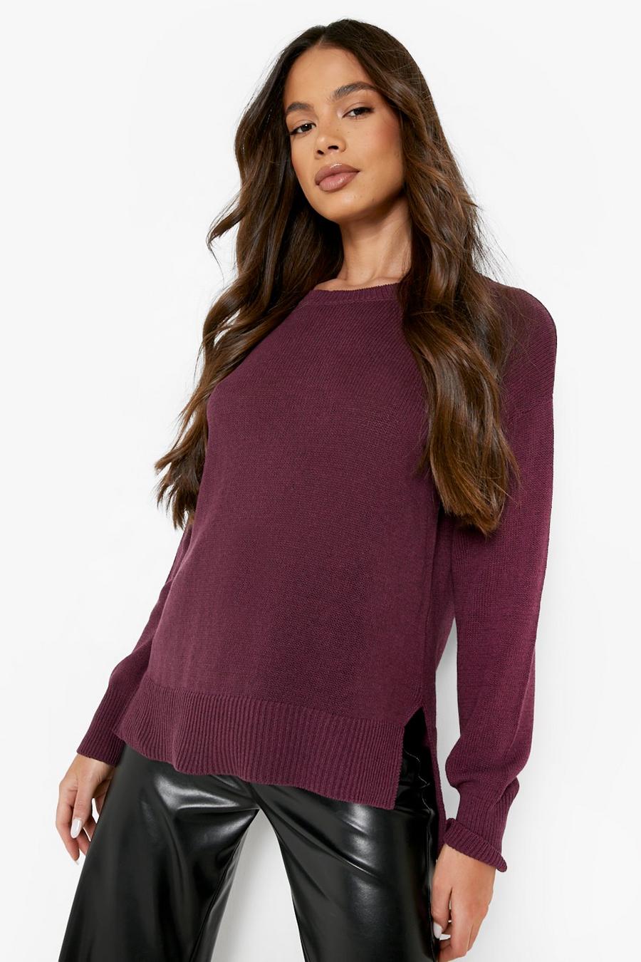 Berry red Slouchy Jumper