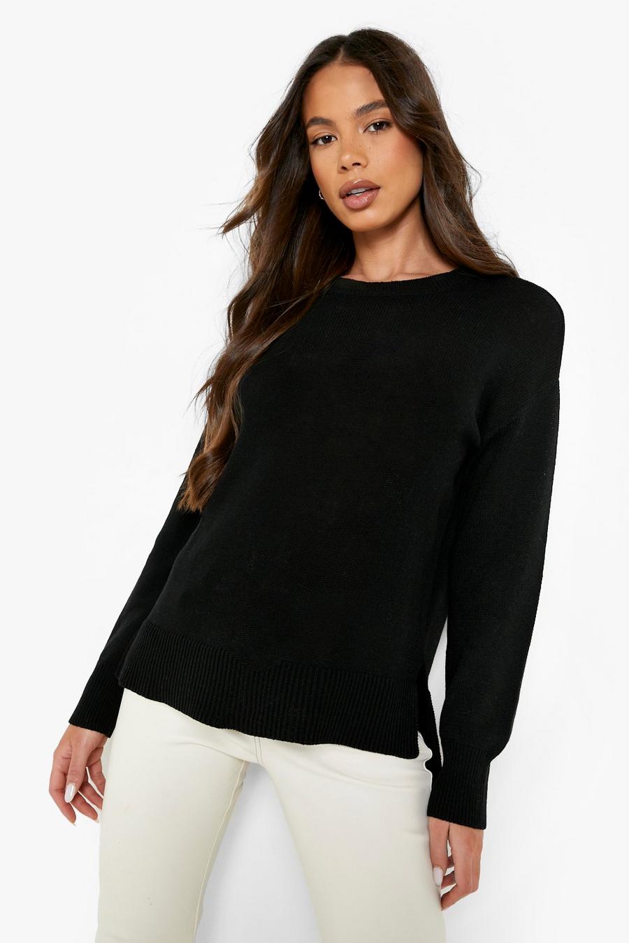 Black Slouchy Sweater image number 1