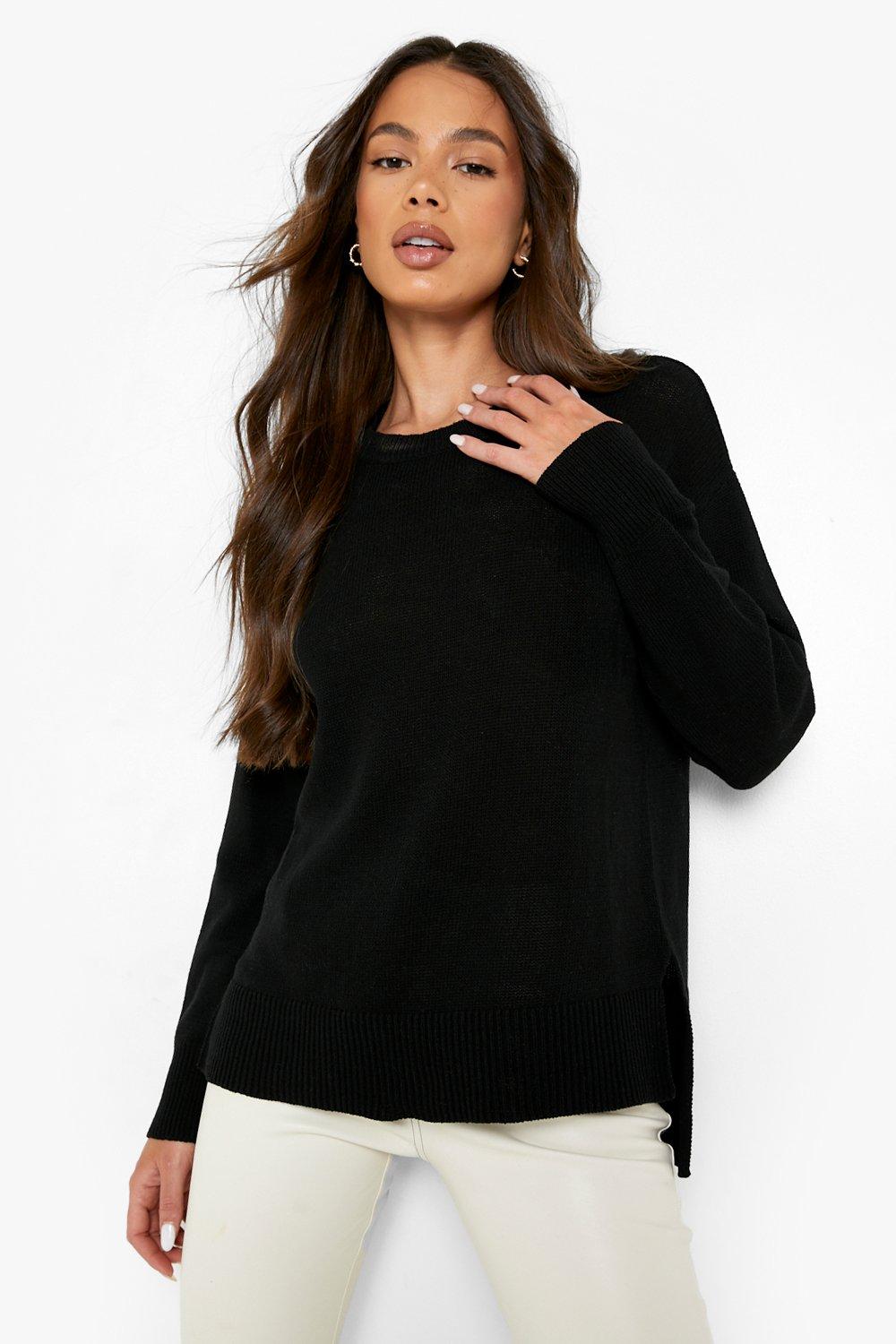 Black 2024 slouch jumper