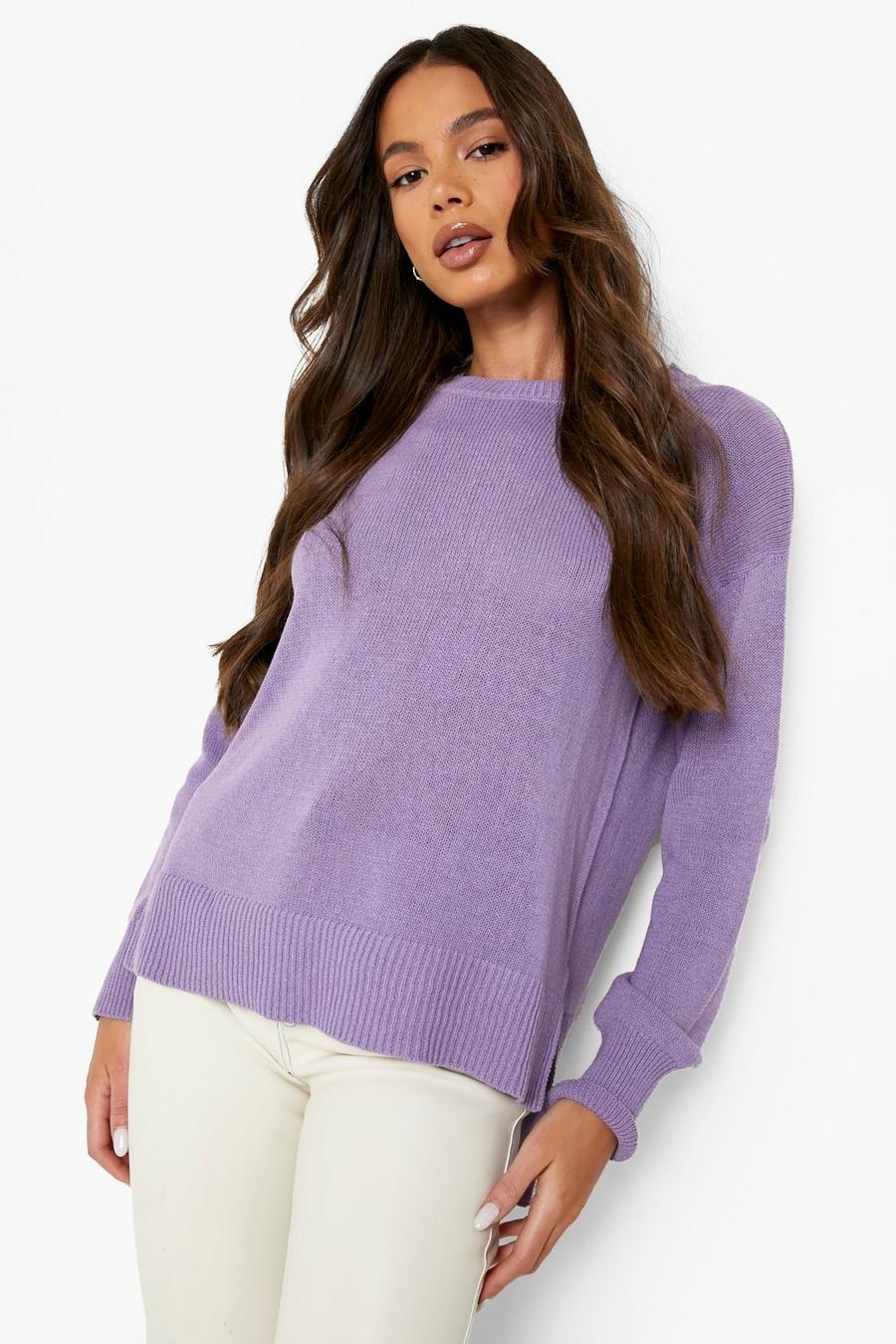 Lilac purple Recycled Slouchy Sweater image number 1
