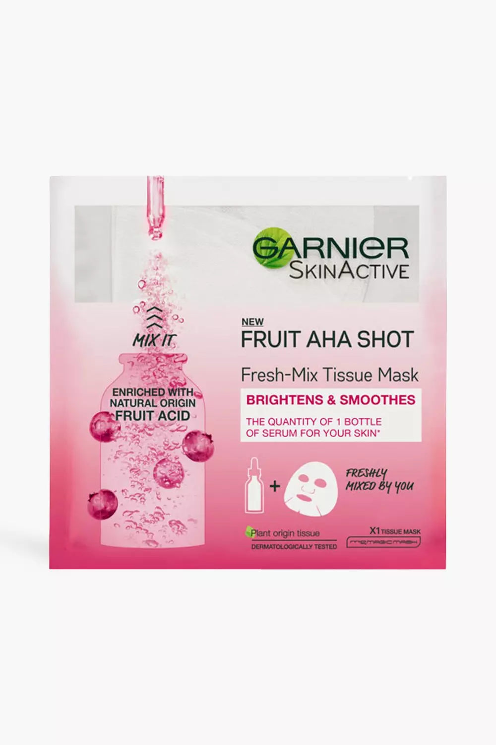 Clear Garnier Fresh-mix Sheet Mask Fruit Aha Shot alternative image